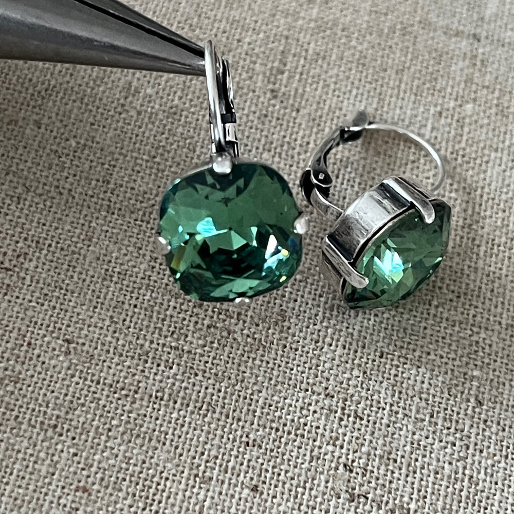 Swarovski Cushion Cut Crystal Earrings
